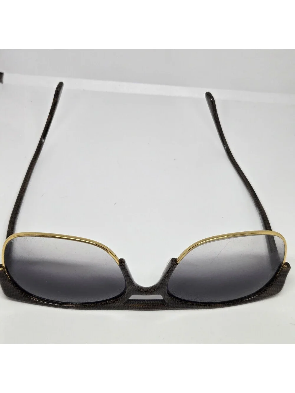 Lozza USA Mod. 3016 Col.018 Vintage Shield Sunglasses 59-19 Italy Gold Gray